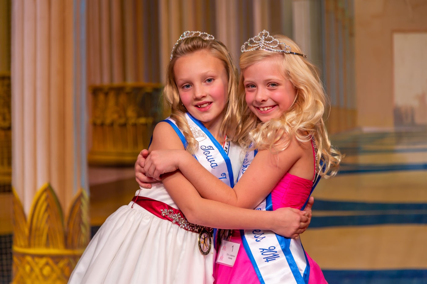 Pageant event portrait with strong connection and color.