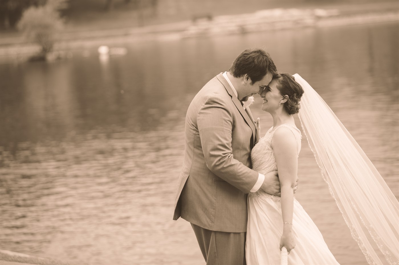 Engagement couple in black and white.