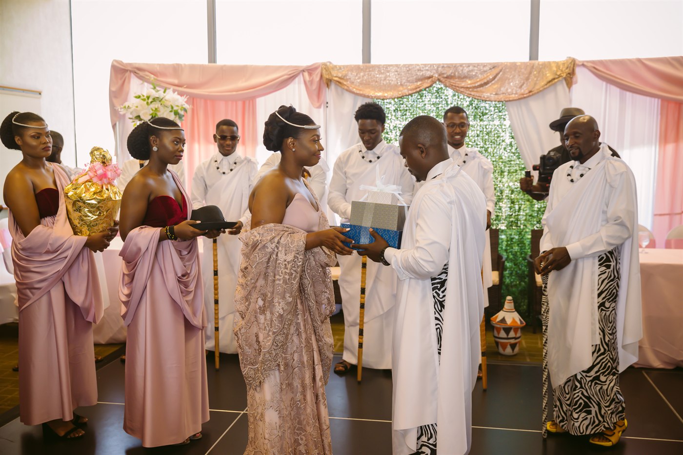 Groom ceremony moment.