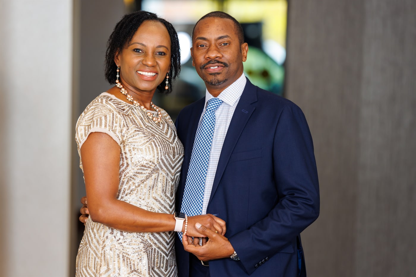 Refined formal couple portrait.
